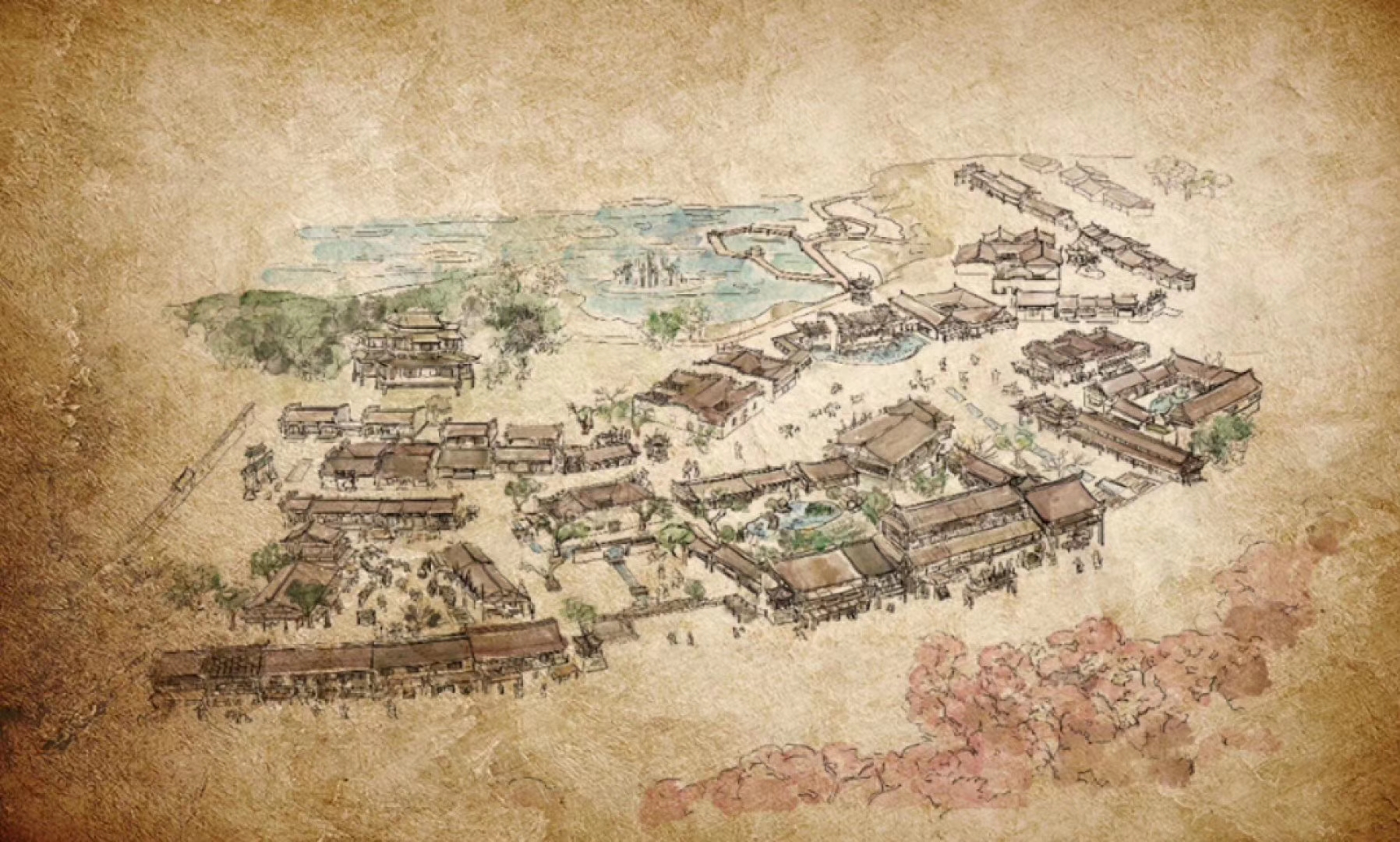 Kaoting Ancient Street Close-up View